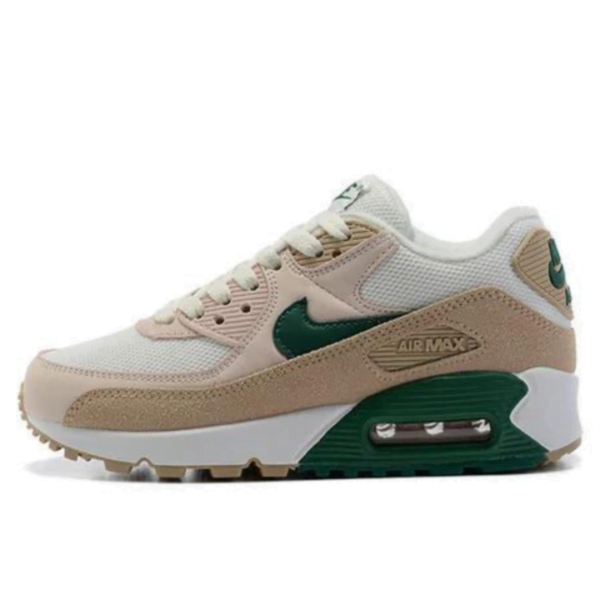 Ladies Air Max 90 Light Bone Dutch Green Sneaker