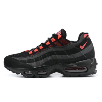 Air Max 95 Black Laser Crimson Sneaker (Unisex) (Up to Size 12)