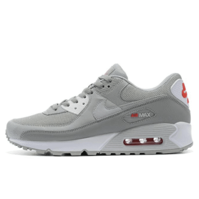 Air Max 90 Grey Red Sneaker (Unisex) (Up to Size 12)