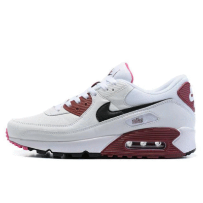 Air Max 90 Maroon-Accented Sneaker (Unisex) (Up to Size 12)