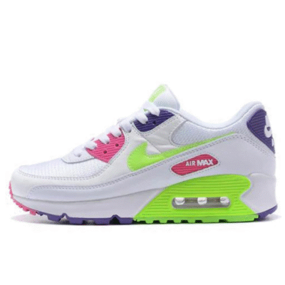 Ladies Air Max 90 White Neon Sneaker
