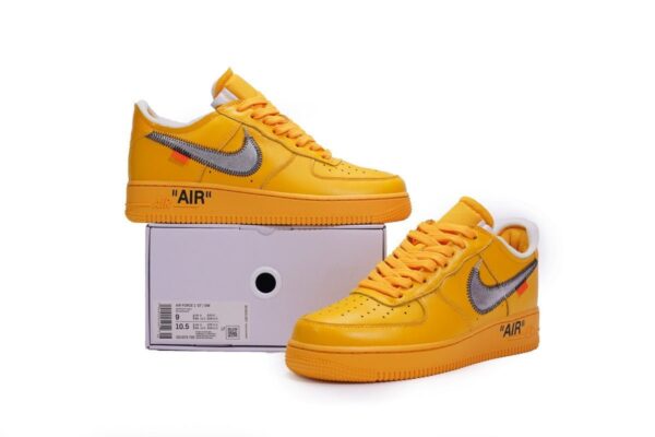 Air Force 1 Low Off-White University Gold Metallic Silver Sneaker (Unisex) (Up to Size 13)