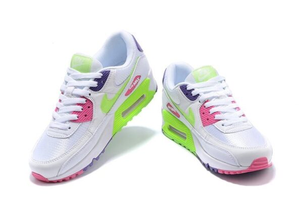 Ladies Air Max 90 White Neon Sneaker