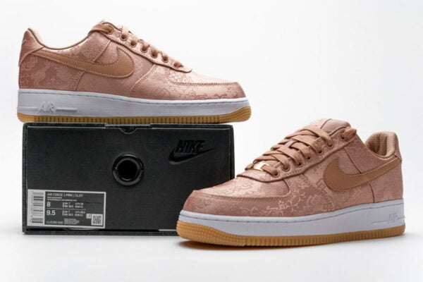 Air Force 1 Low Clot Rose Gold Silk Sneaker (Unisex) (Up to Size 12)