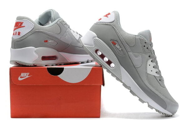 Air Max 90 Grey Red Sneaker (Unisex) (Up to Size 12)