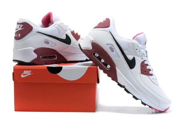 Air Max 90 Maroon-Accented Sneaker (Unisex) (Up to Size 12)