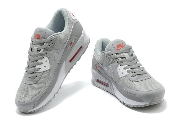 Air Max 90 Grey Red Sneaker (Unisex) (Up to Size 12)