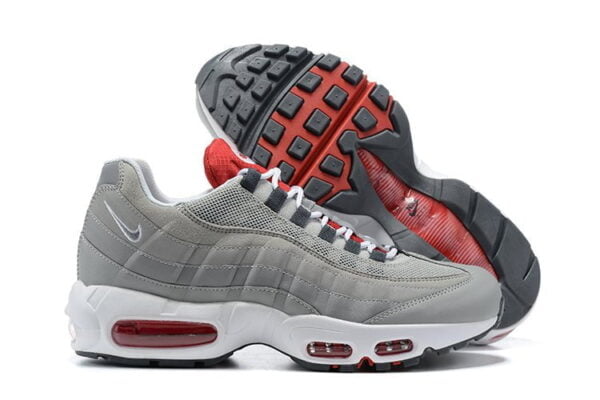 Air Max 95 Grey Navy Crimson Sneaker (Unisex) (Up to Size 12)