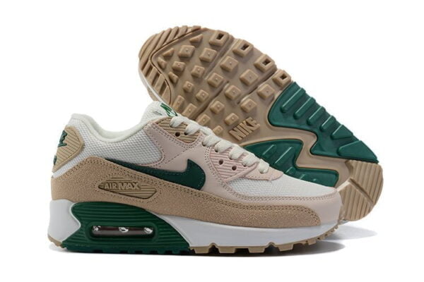 Ladies Air Max 90 Light Bone Dutch Green Sneaker