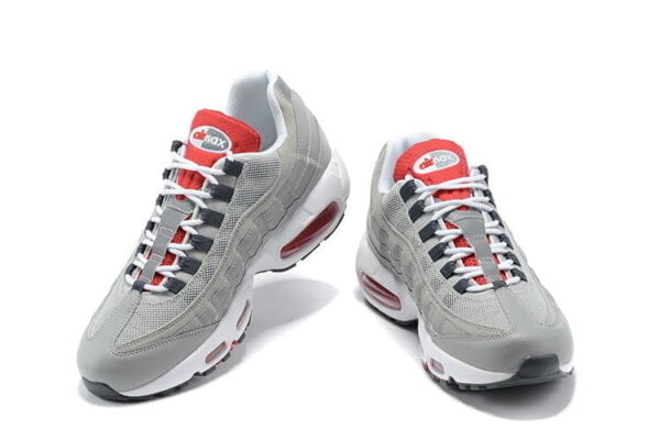 Air Max 95 Grey Navy Crimson Sneaker (Unisex) (Up to Size 12)