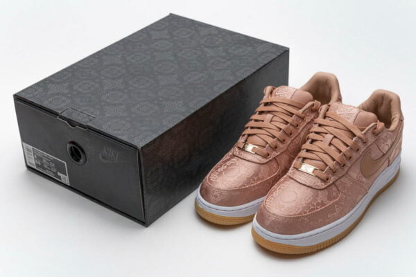 Air Force 1 Low Clot Rose Gold Silk Sneaker (Unisex) (Up to Size 12)