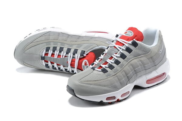 Air Max 95 Grey Navy Crimson Sneaker (Unisex) (Up to Size 12)