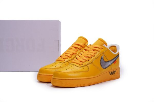 Air Force 1 Low Off-White University Gold Metallic Silver Sneaker (Unisex) (Up to Size 13)