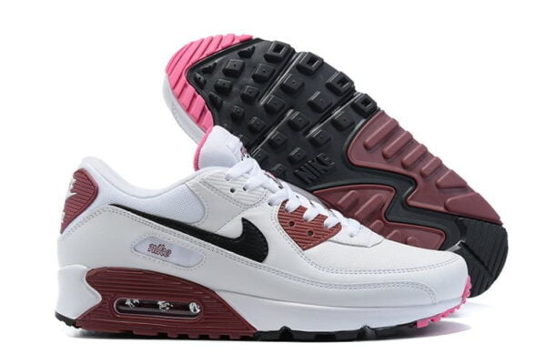 Air Max 90 Maroon-Accented Sneaker (Unisex) (Up to Size 12)