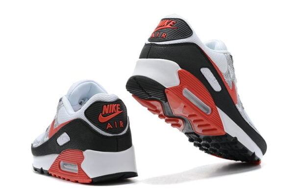 Air Max 90 White Black Red Sneaker (Unisex) (Up to Size 12)