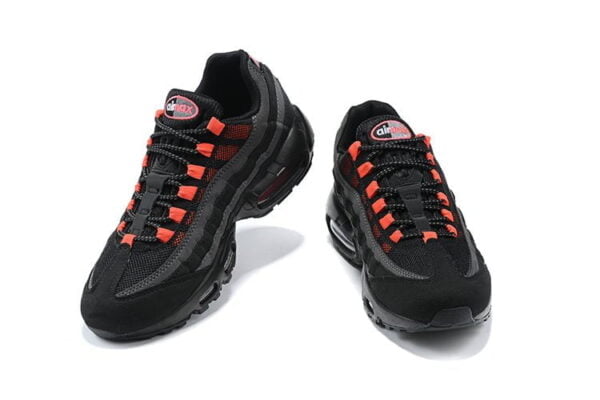 Air Max 95 Black Laser Crimson Sneaker (Unisex) (Up to Size 12)