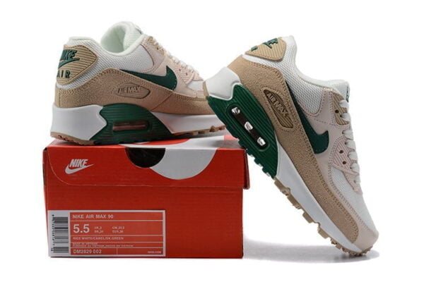 Ladies Air Max 90 Light Bone Dutch Green Sneaker