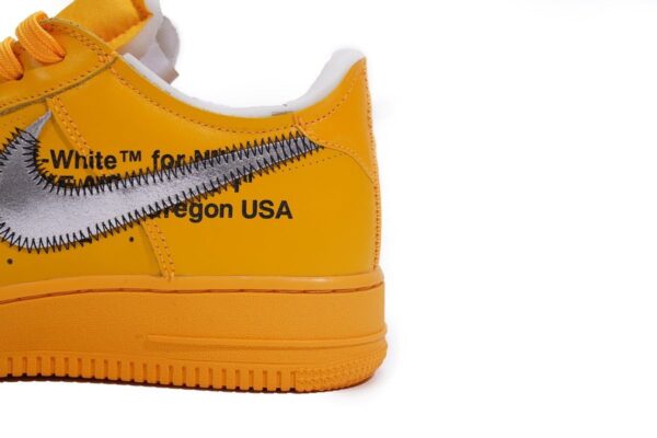 Air Force 1 Low Off-White University Gold Metallic Silver Sneaker (Unisex) (Up to Size 13)