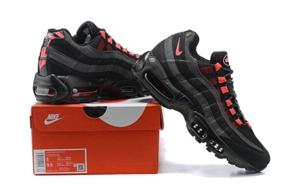 Air Max 95 Black Laser Crimson Sneaker (Unisex) (Up to Size 12)