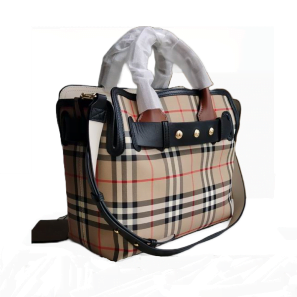 Burberry Belt Vintage Check Canvas Tote