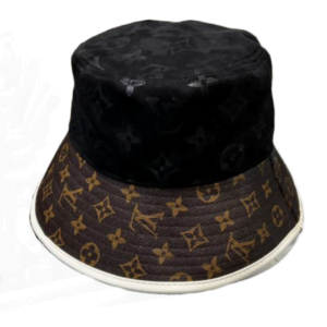 LV Leather Shadow Black Monogram Bucket Hat 072813