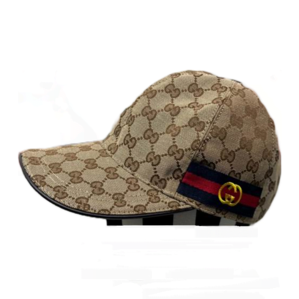 Gucci Original Ebony GG Canvas Baseball Cap with Web 081824