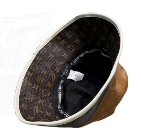 LV Leather Shadow Wheat Monogram Bucket Hat 072813