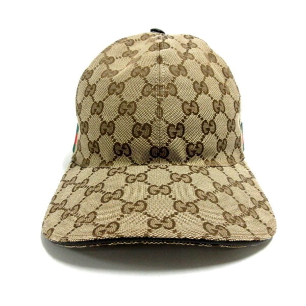 Gucci Original Ebony GG Canvas Baseball Cap with Web 081824