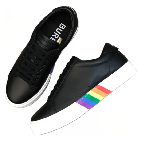 Burberry Leather Black Rainbow Shoe (Unisex)