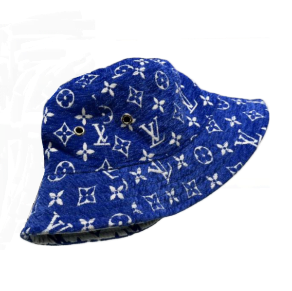 LV Blue Monogram Essential Bucket Hat M77850