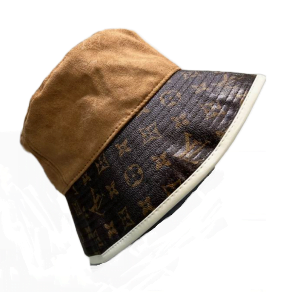 LV Leather Shadow Wheat Monogram Bucket Hat 072813