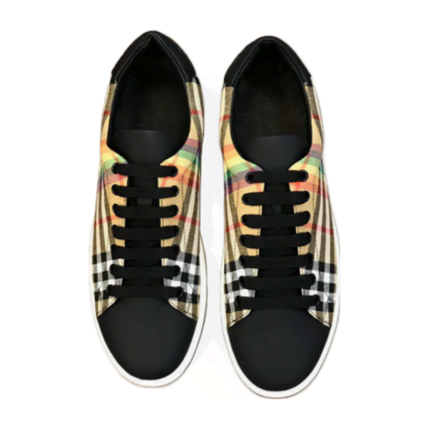 Burberry Low Leather Check Black Rainbow Shoe (Unisex)