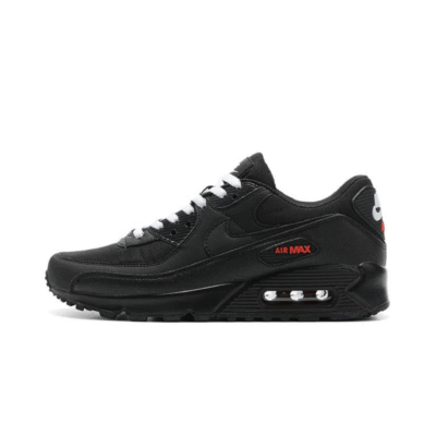 Air Max 90 Black Sport Red Sneaker (Unisex) (Up to Size 12)