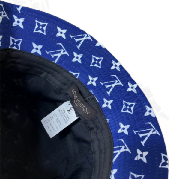 LV Monogram Blue Original Bucket Hat 081829