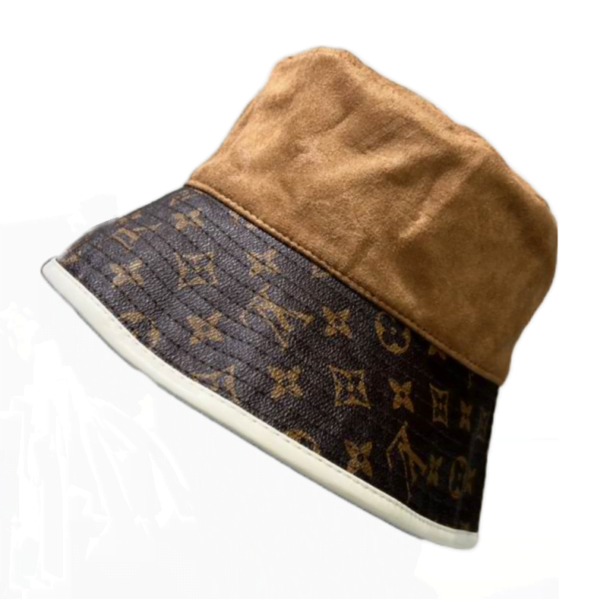 LV Leather Shadow Wheat Monogram Bucket Hat 072813