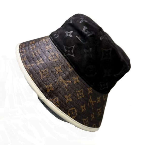 LV Leather Shadow Black Monogram Bucket Hat 072813