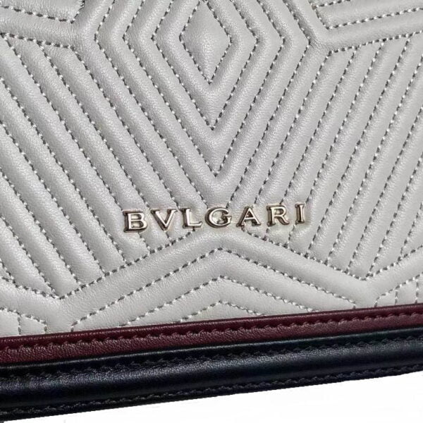 Bvlgari White Black Serpenti Diamond Blast Luxury Shoulder Bag