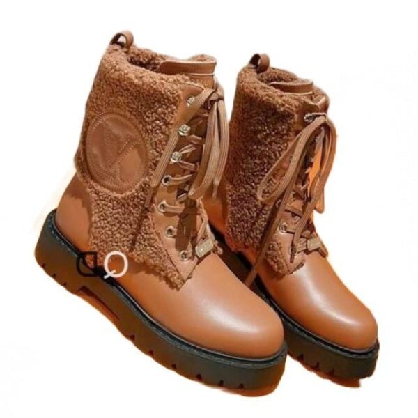 Ladies Louis Vuitton Brown Territory Flat Ranger Boot