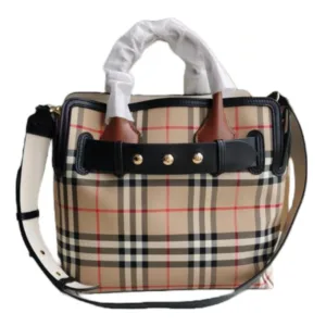 Burberry Belt Vintage Check Canvas Tote