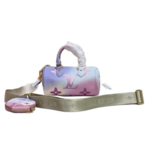 Louis Vuitton Luxury Monogram Sunrise Pastel Rainbow Navy Shoulder Bag