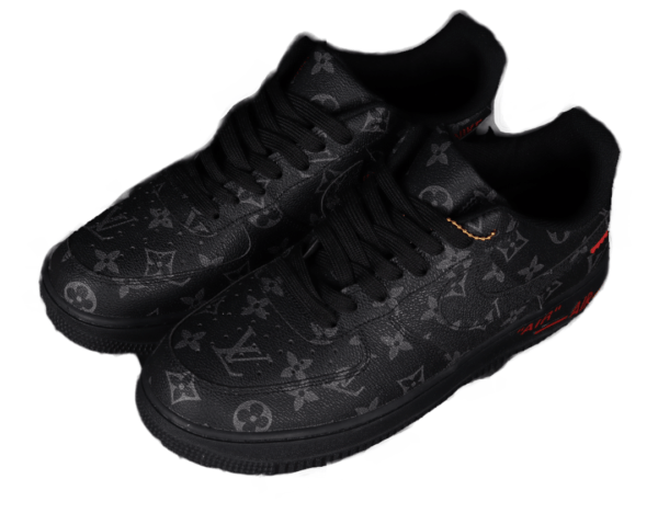 2022 Louis Vuitton x Air Force 1 Low Black Red Monogram (Unisex)