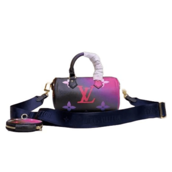 Louis Vuitton Luxury Monogram Midnight Fuchsia Rainbow Navy Shoulder Bag