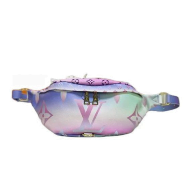 Louis Vuitton Luxury Leather Bum Cross Body Rainbow Navy Shoulder Bag