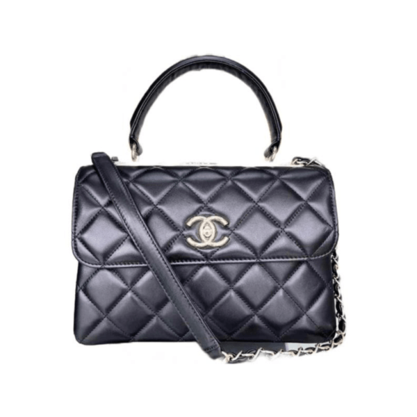 Chanel Black Quilted Leather Small Trendy CC Flap Shoulder Bag