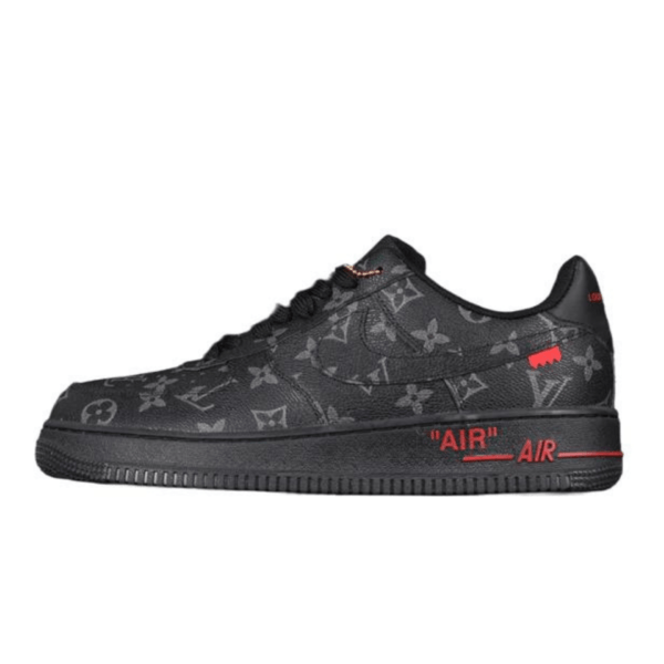 2022 Louis Vuitton x Air Force 1 Low Black Red Monogram (Unisex)