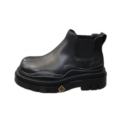 Bottega Veneta Noir Black Leather Puddle Boot (Unisex)