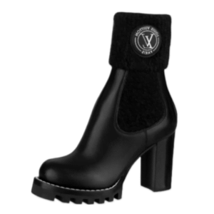 Ladies Louis Vuitton Black Leather Star Trail Ankle Boot