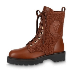 Ladies Louis Vuitton Chocolate Territory Flat Rangers Boot