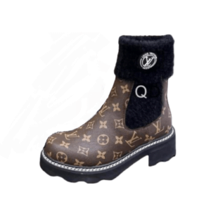 Ladies Louis Vuitton Brown Monogram Beaubourg Ankle Boot