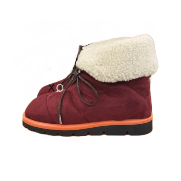 Ladies Louis Vuitton Maroon Pillow Flat Comfort Ankle Boot